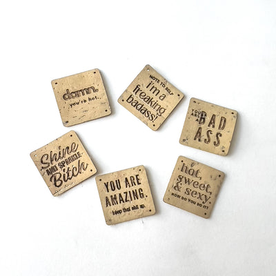 Funny Sew-In Cork Labels