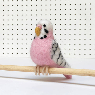 Pink Budgie Needle Felting Kit