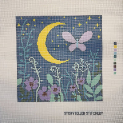 Midnight Garden — Modern Needlepoint Kit (Large Design)