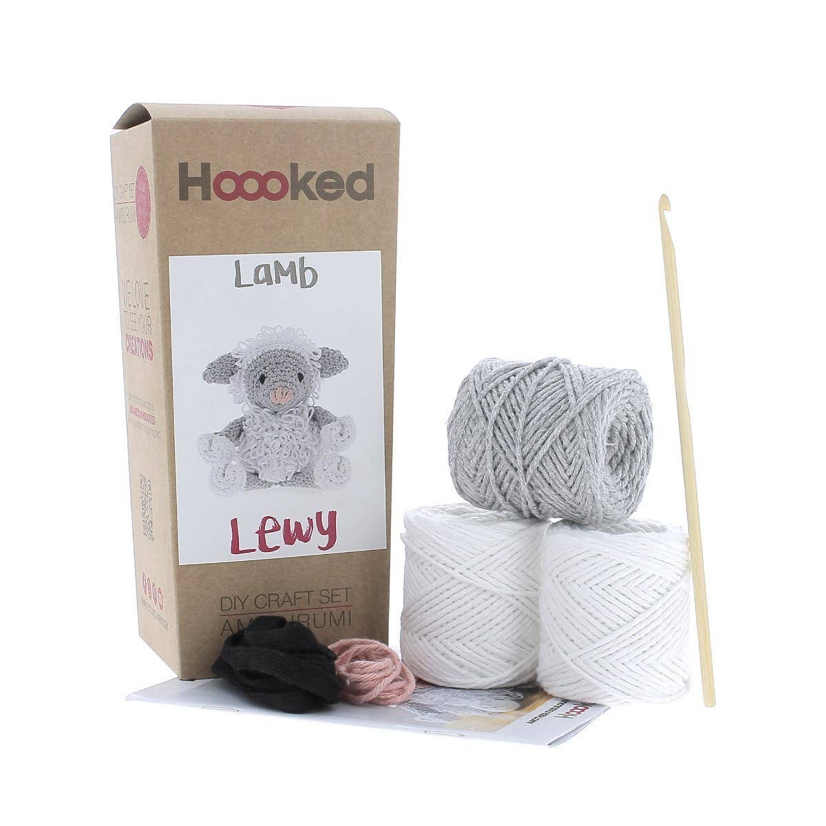 DIY Crochet Kit Lamb Lewy Eco Barbante