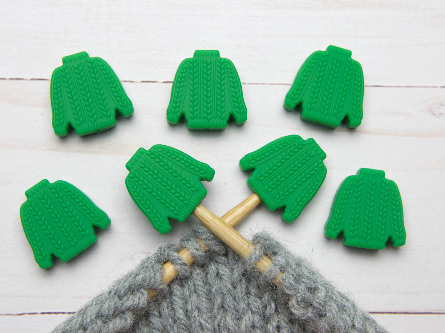 Green Cable Knit Sweater | Stitch Stoppers Point Protectors