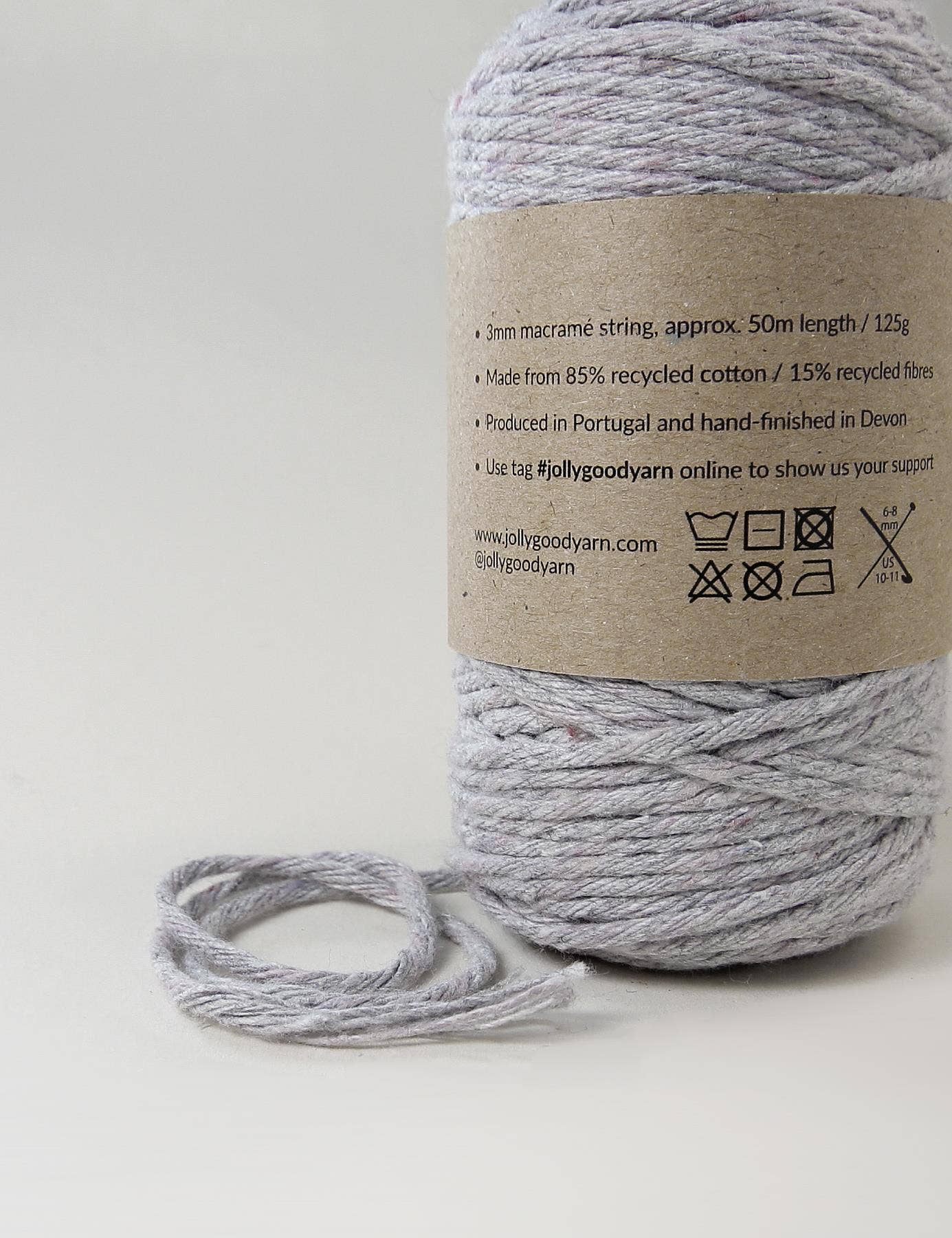 Torquay Grey 3mm Macrame String (50m)