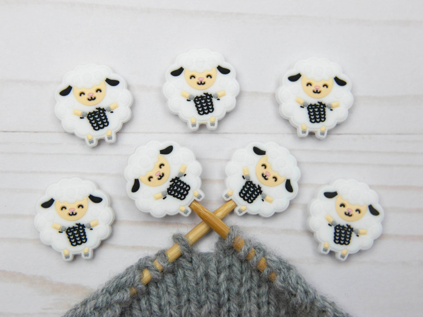 Knitting Sheep Stitch Stoppers (SMALL)