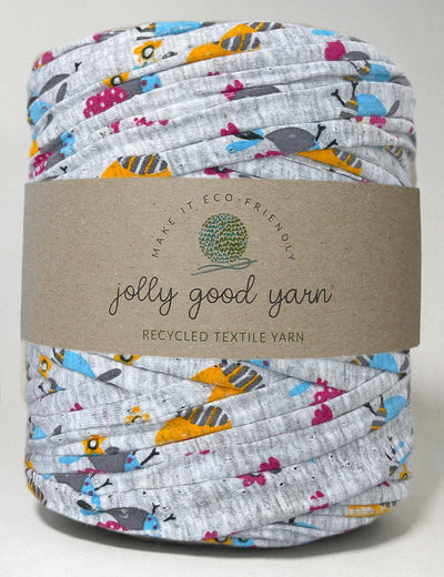 Bird patterned t-shirt yarn (100-120m)