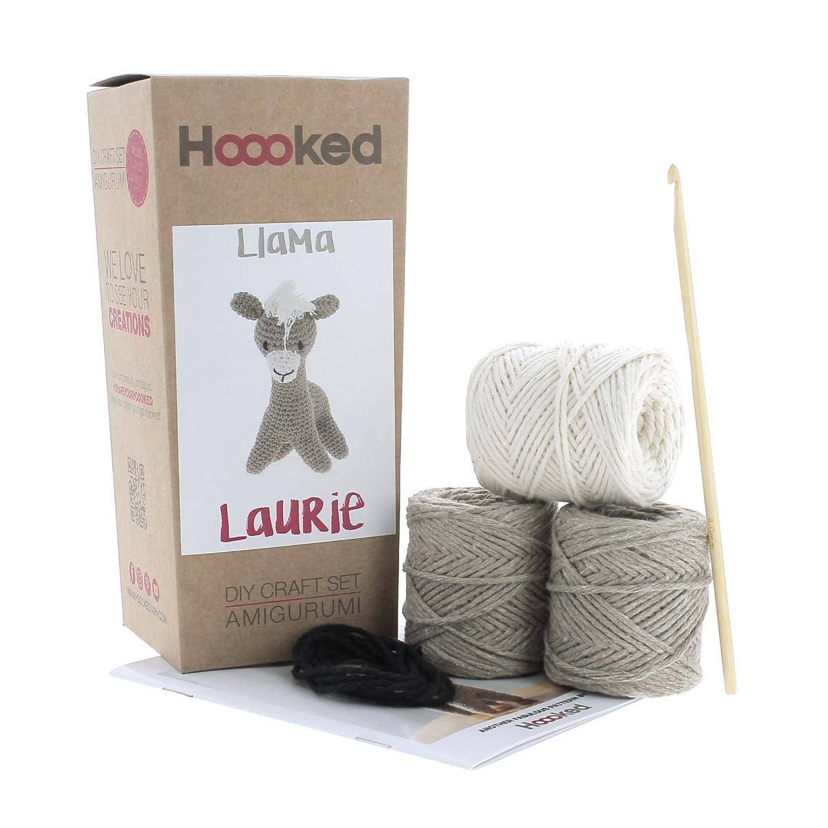 DIY Crochet Kit Llama Laurie Eco Barbante