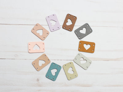 Heart | Horizontal Tags Faux Leather