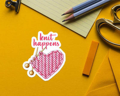 Knit Happens Sticker