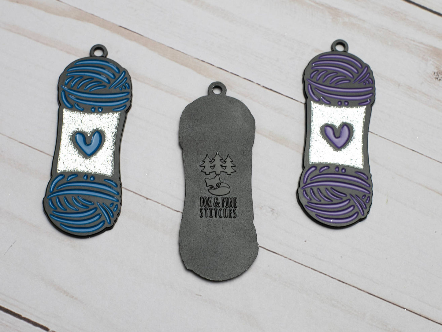 Teal Yarn Skein Christmas Ornament Knitting Ball Crochet