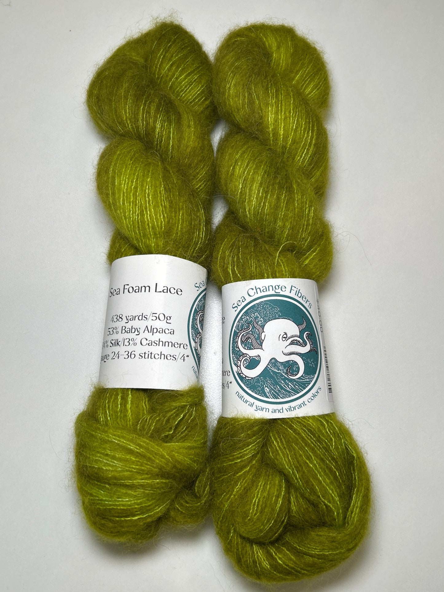 Sea Change Fibers Sea Foam Lace - Alpaca, Silk, & Cashmere Blend