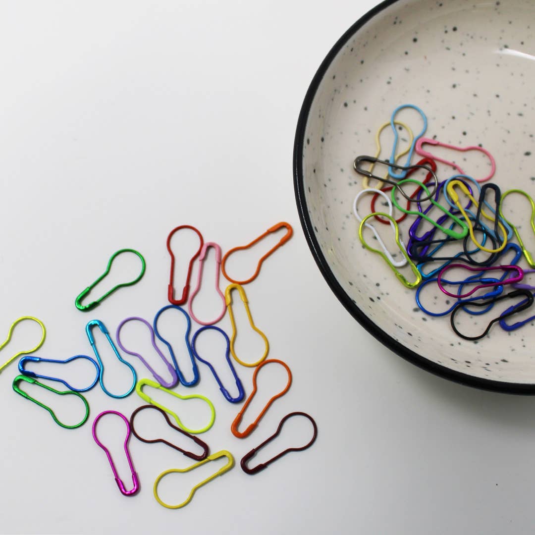 40-Piece Color Splash Bulb Stitch Markers, Crochet & Knit