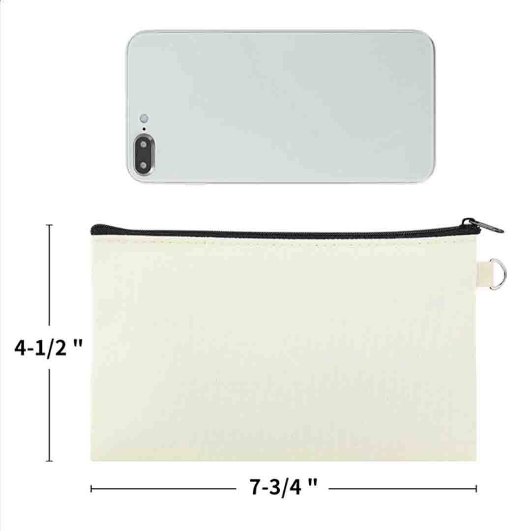 Crochet Badass Small Canvas Pouch Bag, Crochet Essential Bag