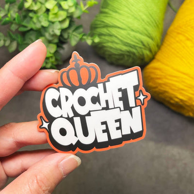 Crochet and Knit Queen Stickers