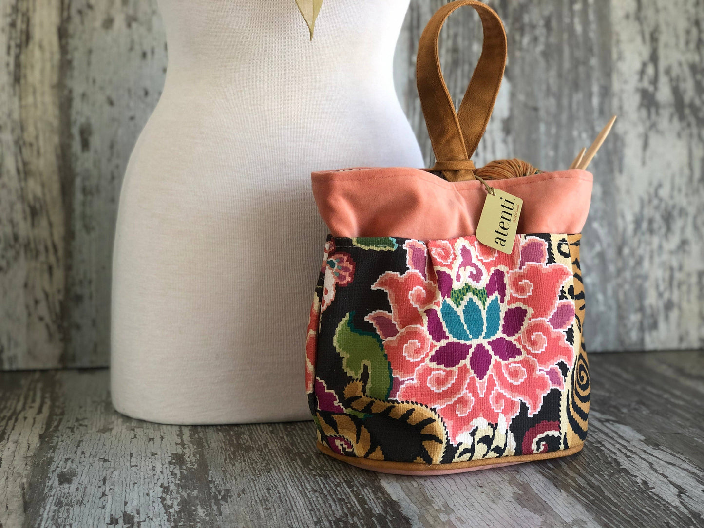 Knitting and Crochet Organizer Project Bag: Le Tigre Knitting and Crochet Organizer Project Bag, Le Tigre Tall Caddy