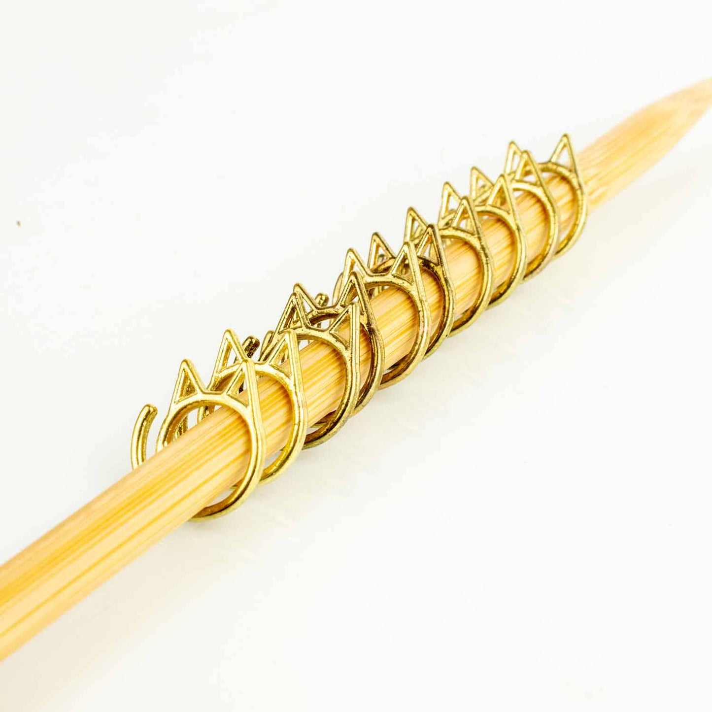 Gold Cat Stitch Markers