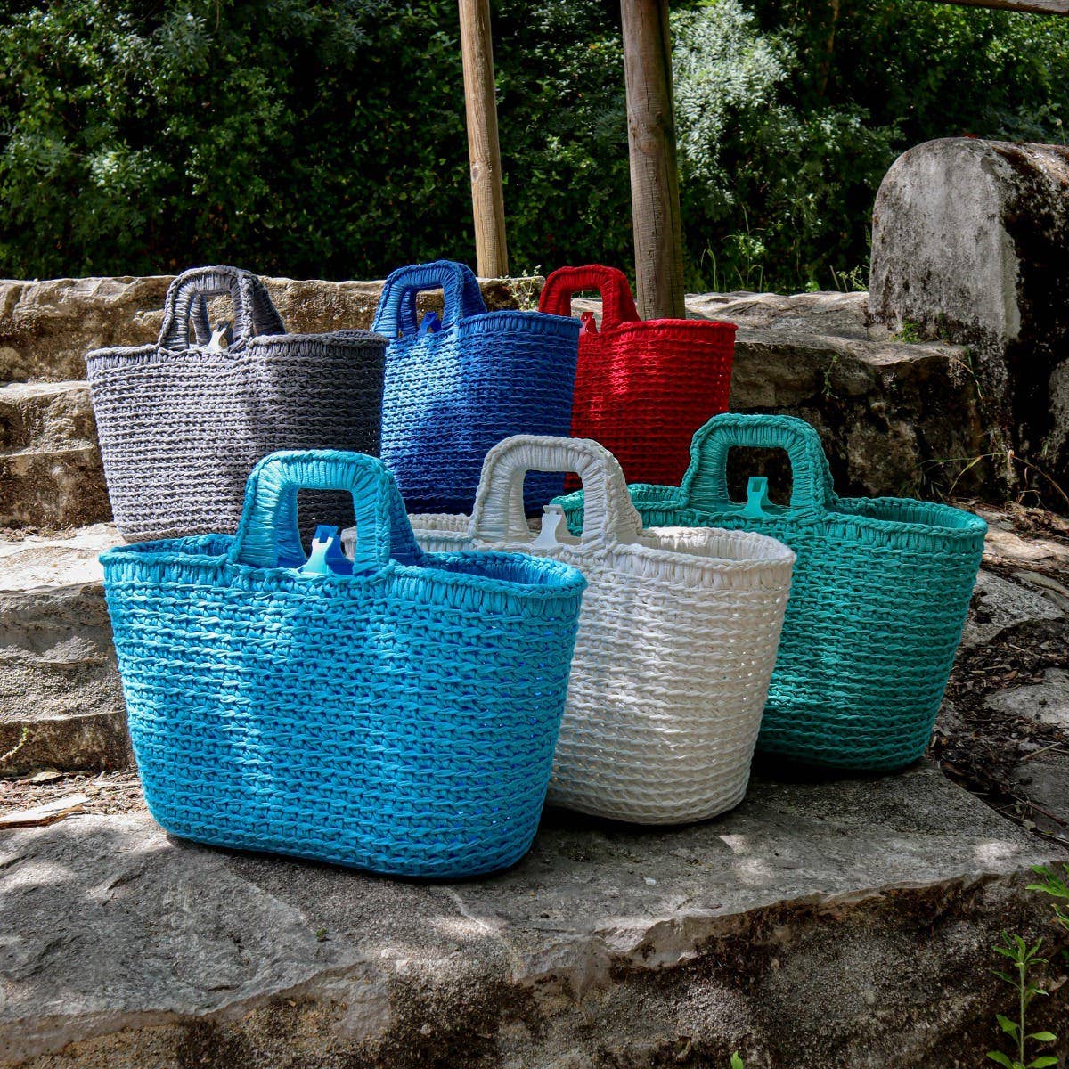 DIY Crochet Kit Shopper Stone Grey