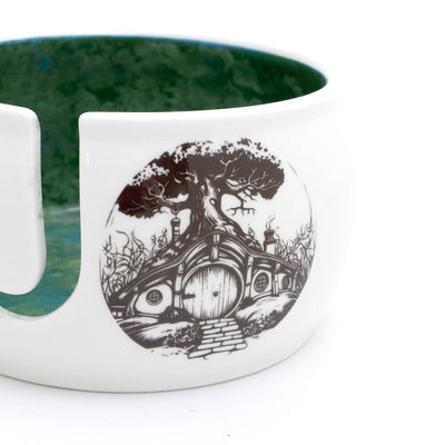 Hobbit yarn bowl, fairy door, mystical gifts