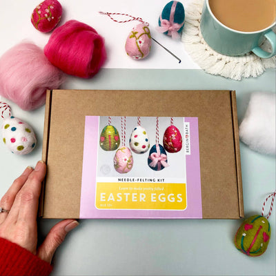 Needle Felting Kit - Easter Eggs - Create Your Own Hanging E