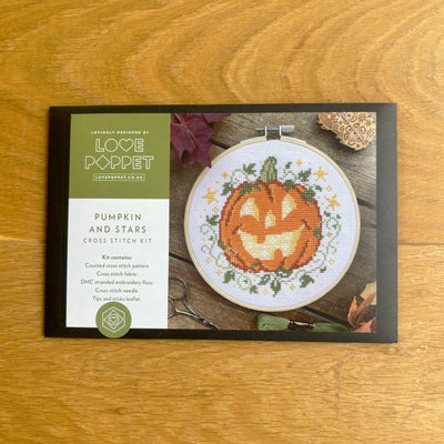 Pumpkin and Stars - Cross Stitch Kit