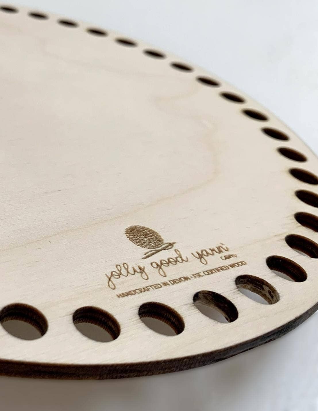 200mm Wooden Circular Crochet Basket Base (20cm)