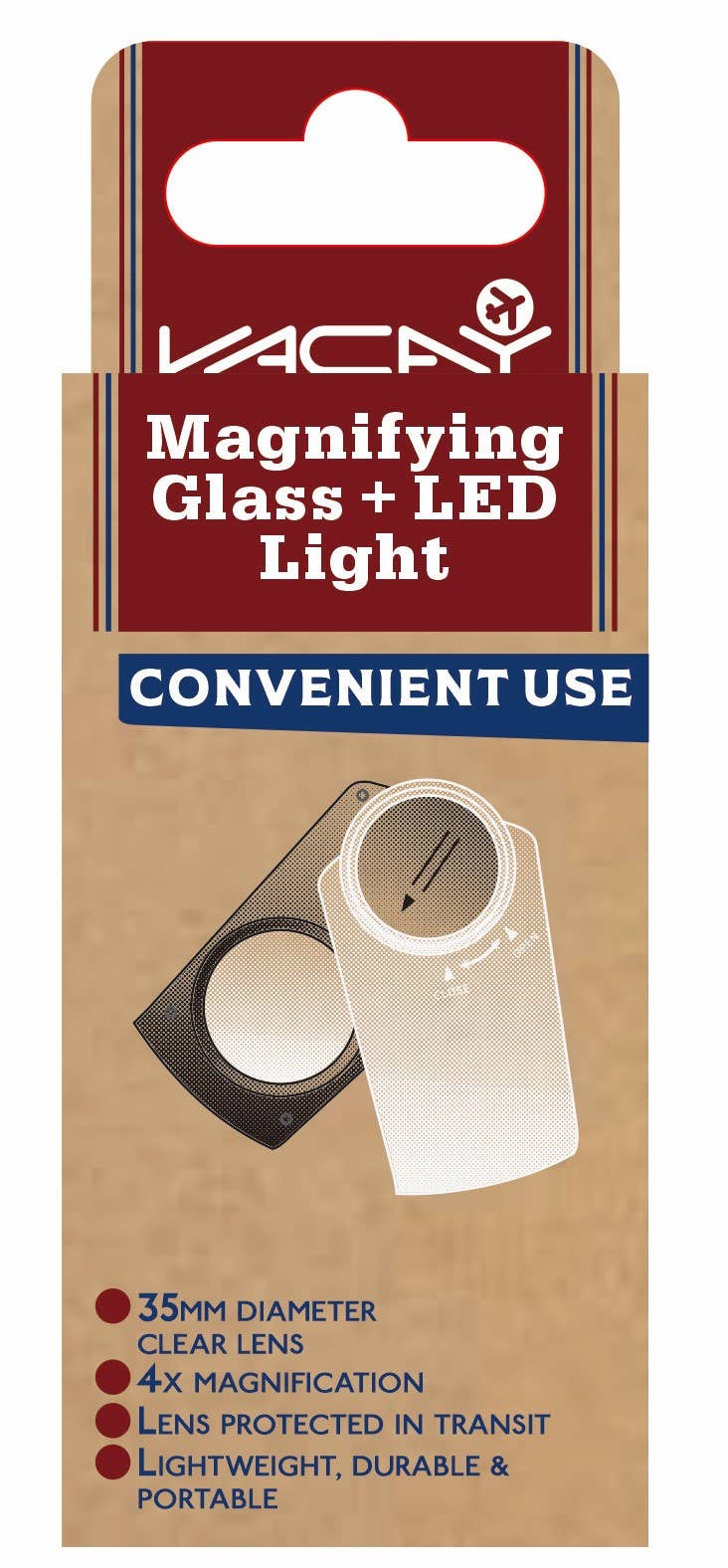 VACAY Magnifying Glass with led light, LED magnifier