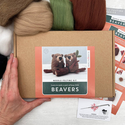 Needle Felting Kit - Beavers