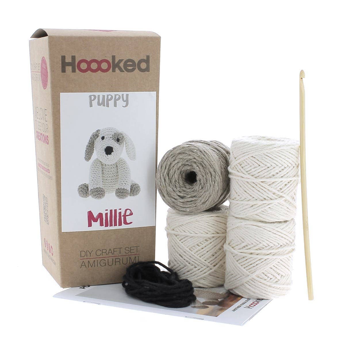 DIY Crochet Kit Puppy Millie Eco Barbante