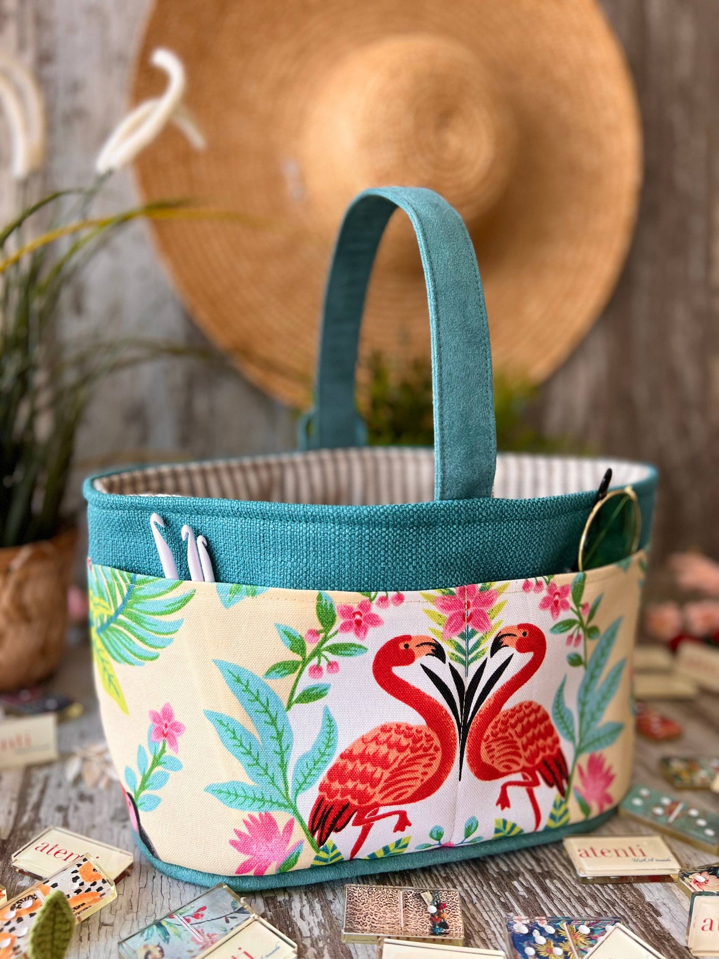 Knitting and Crochet Organizer Project Bag, Paradise Caddy