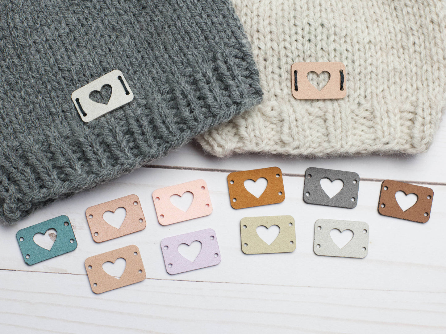 Heart | Horizontal Tags Faux Leather