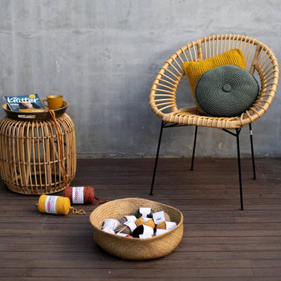 DIY Crochet Kit Round Cushion Estoril Aspen