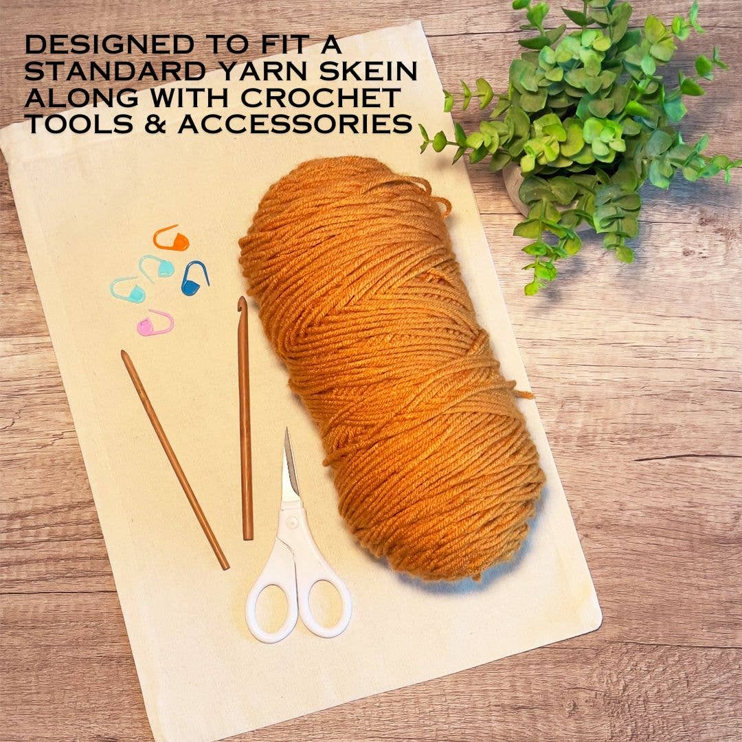 Granny Square Project Drawstring Bag, Crochet