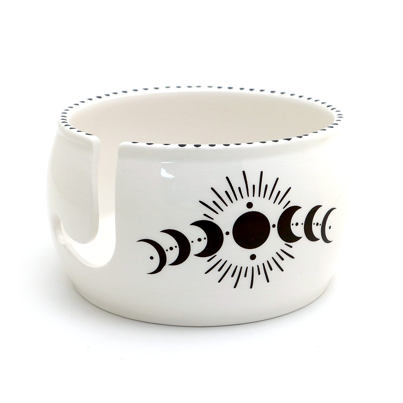 Moon Phase Ceramic Yarn Bowl