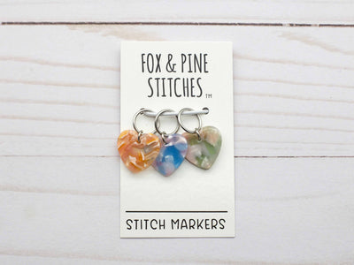 Heart Stained Glass Stitch Markers