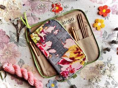 Blossom Grey Needles, Hooks, and Tools Case