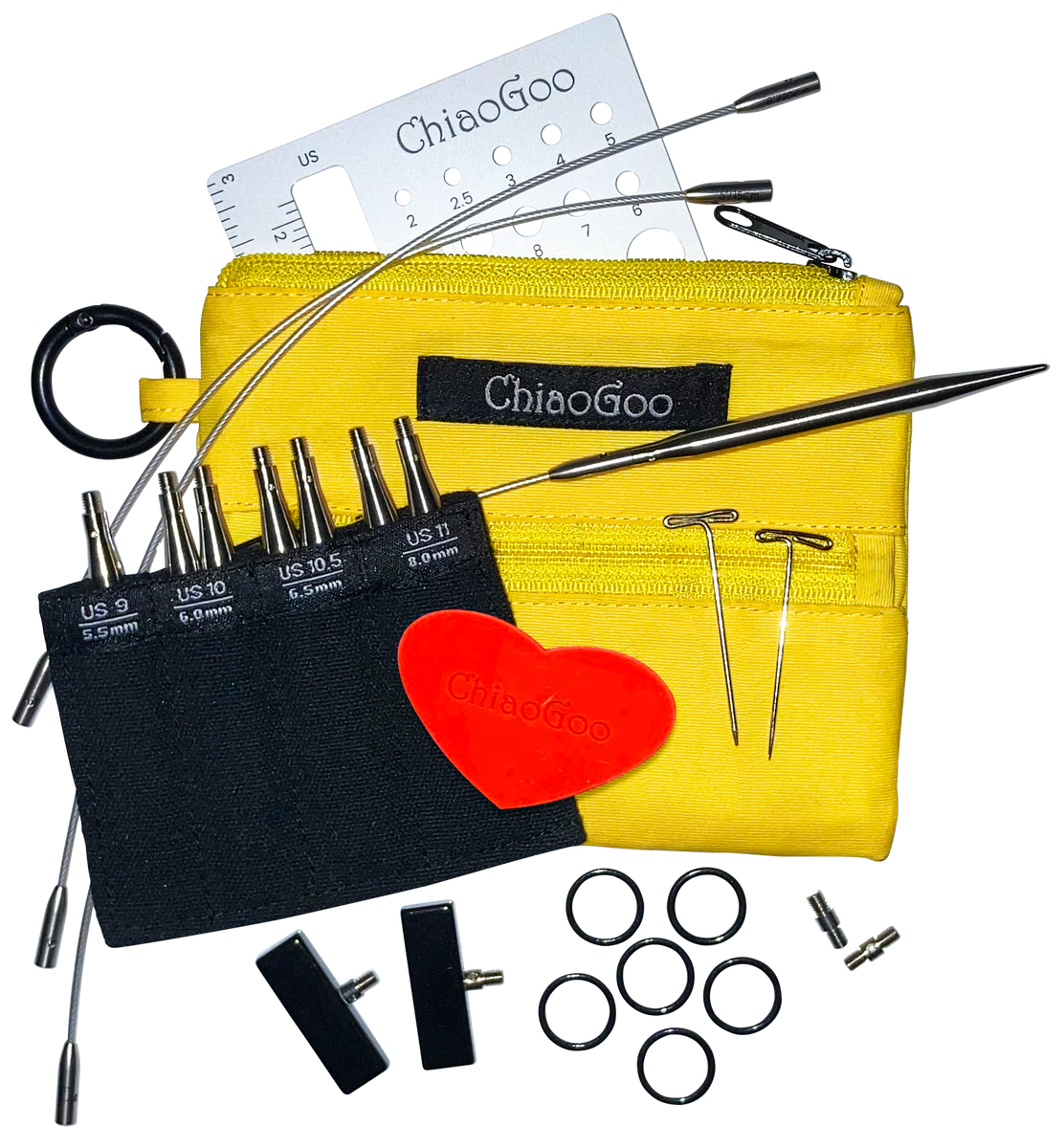 ChiaoGoo - 3" TWIST Shortie Set Large - US 9-11 (5.5mm-8mm)