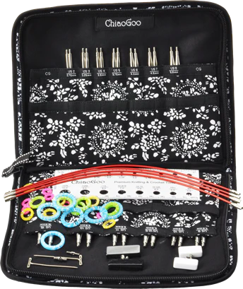 ChiaoGoo - 4" TWIST Interchangeable Needle Set Red Lace Complete US 2-15 (2.75mm-10.00mm)
