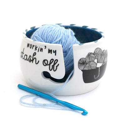 Working My Stash Off yarn bowl