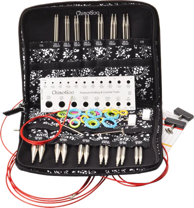 ChiaoGoo - 5" TWIST IC Needle Set Red Lace Complete US 2-15 (2.75mm-10.00mm)