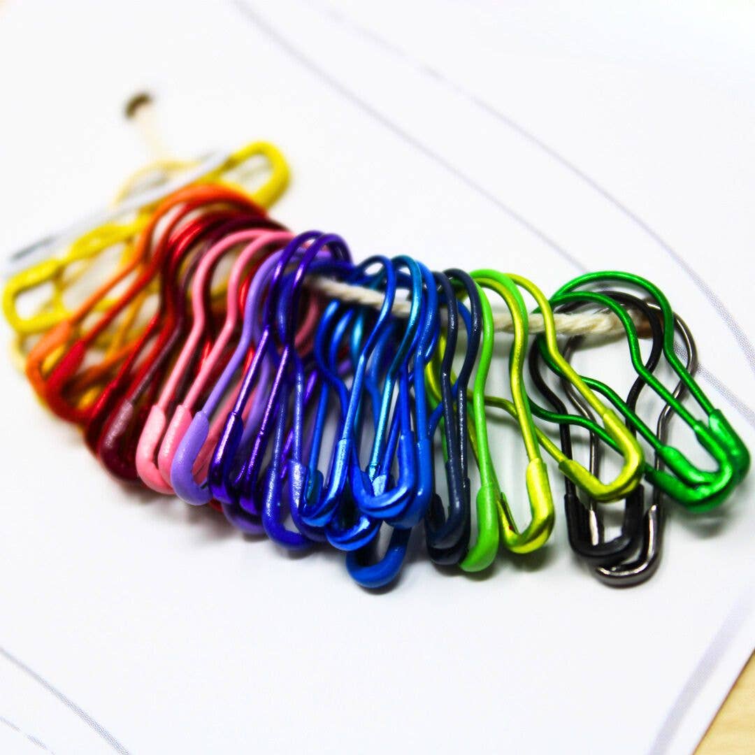 40-Piece Color Splash Bulb Stitch Markers, Crochet & Knit