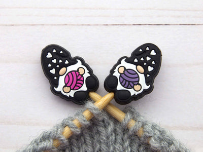 Black Yarn Loving Gnome | Stitch Stoppers Point Protectors