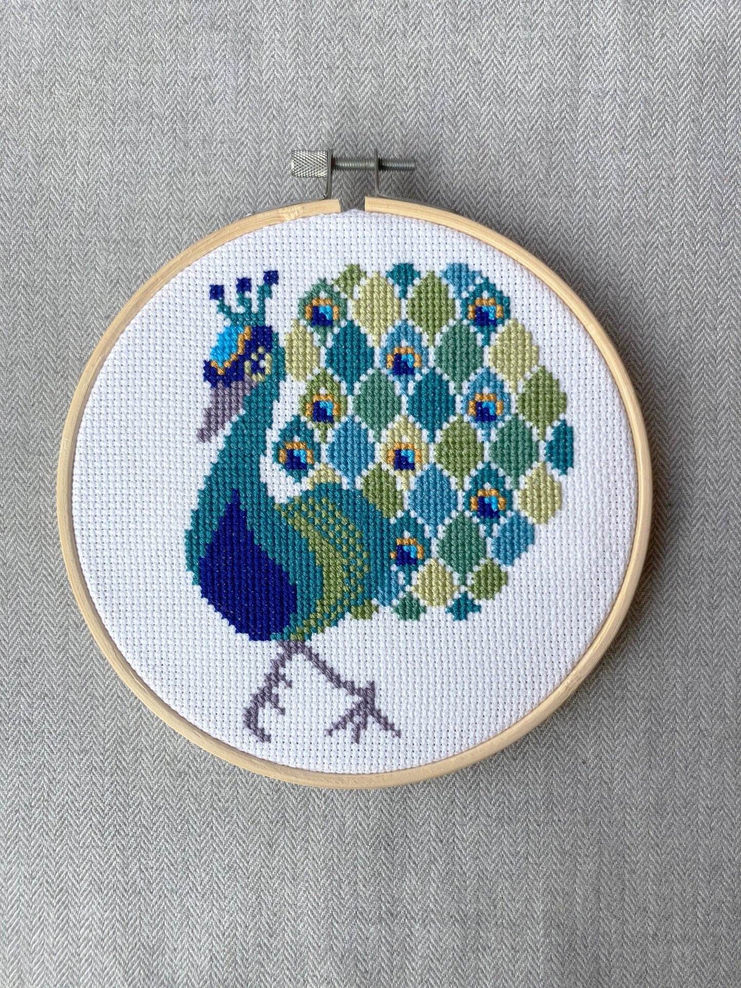 Peppa Peacock Printed Cross-Stitch Chart