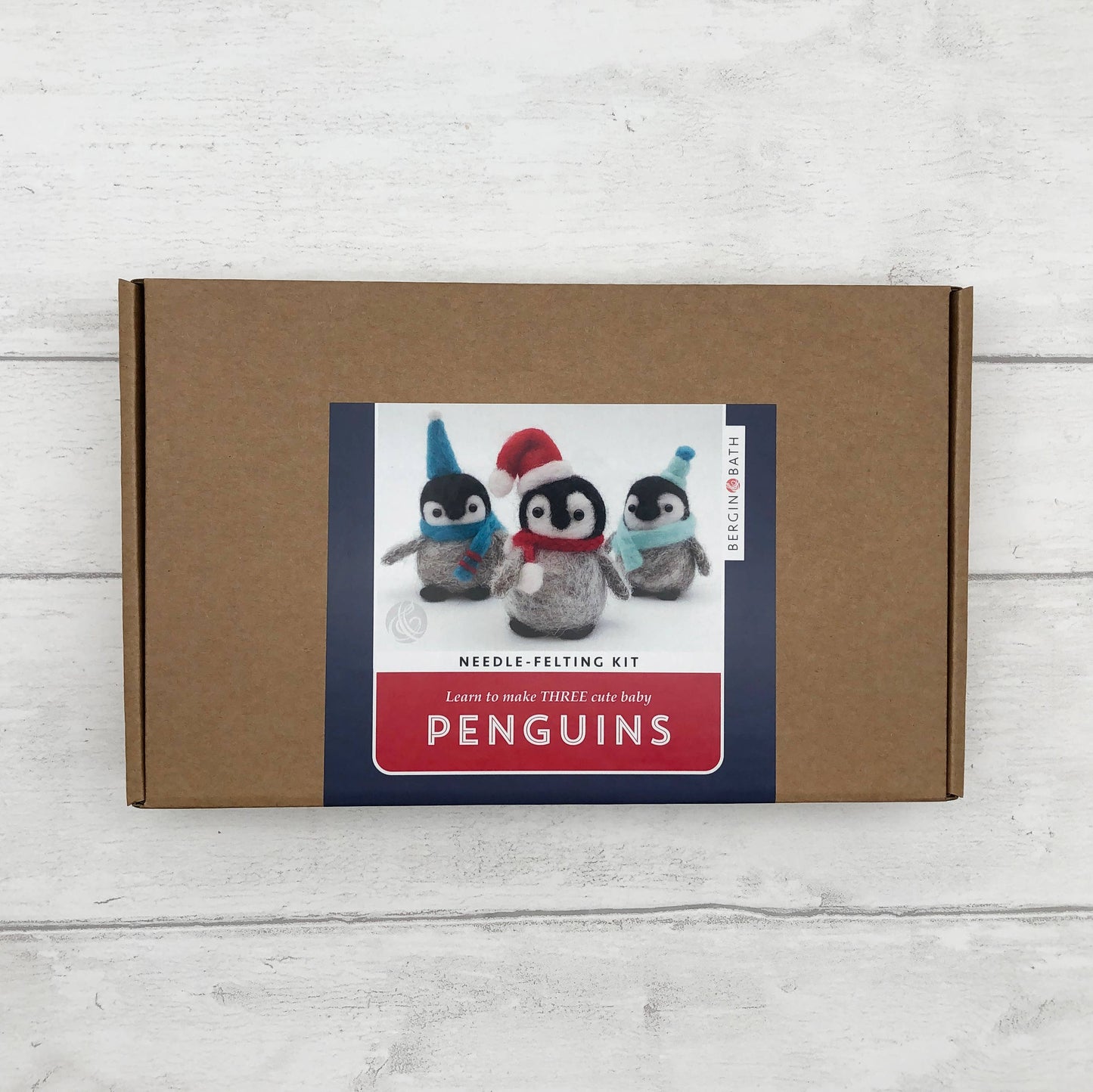 Needle felting kit - Baby Penguins