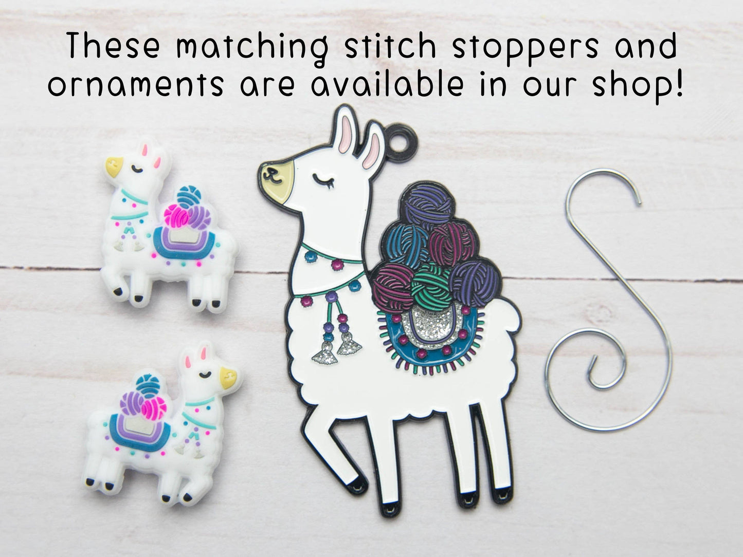 Llama Christmas Stocking Yarn Ornament Knitting Crochet Tree