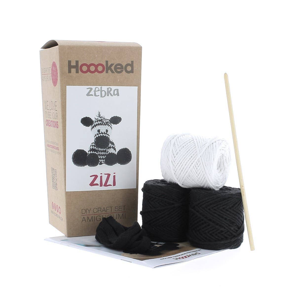 DIY Crochet Kit Zebra Zizi Eco Barbante