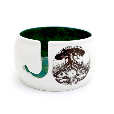 Hobbit yarn bowl, fairy door, mystical gifts