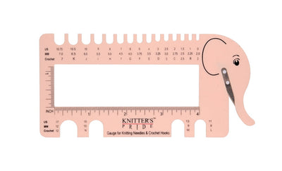 Knitter's Pride - Needle and Crochet Gauge with Yarn Cutter