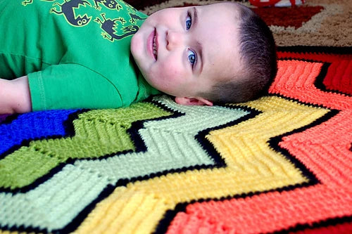 Rainbow Ripple Blanket (Baby to Adult Size) - A Level 2 Crochet Class