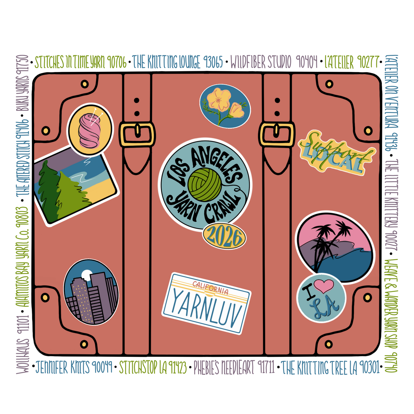 LA Yarn Crawl Tote Bag - Pre- order
