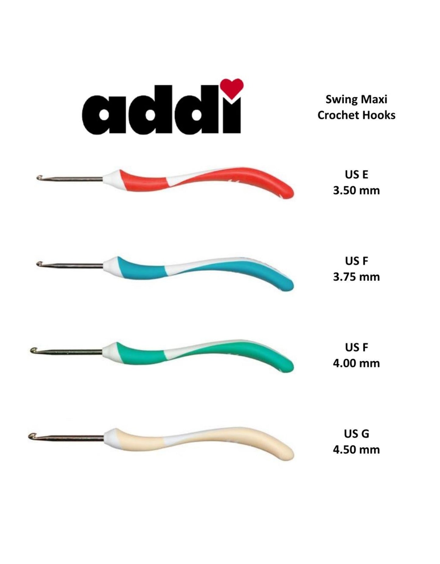 addi Swing Maxi - 7" Crochet Hooks