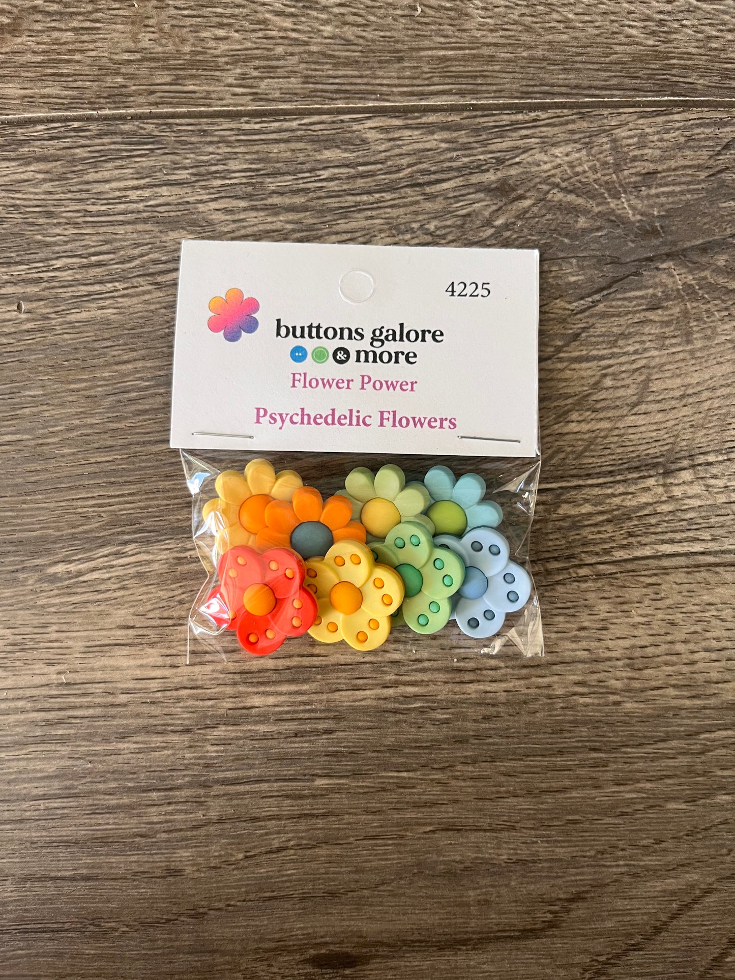 Psychedelic Flower Buttons