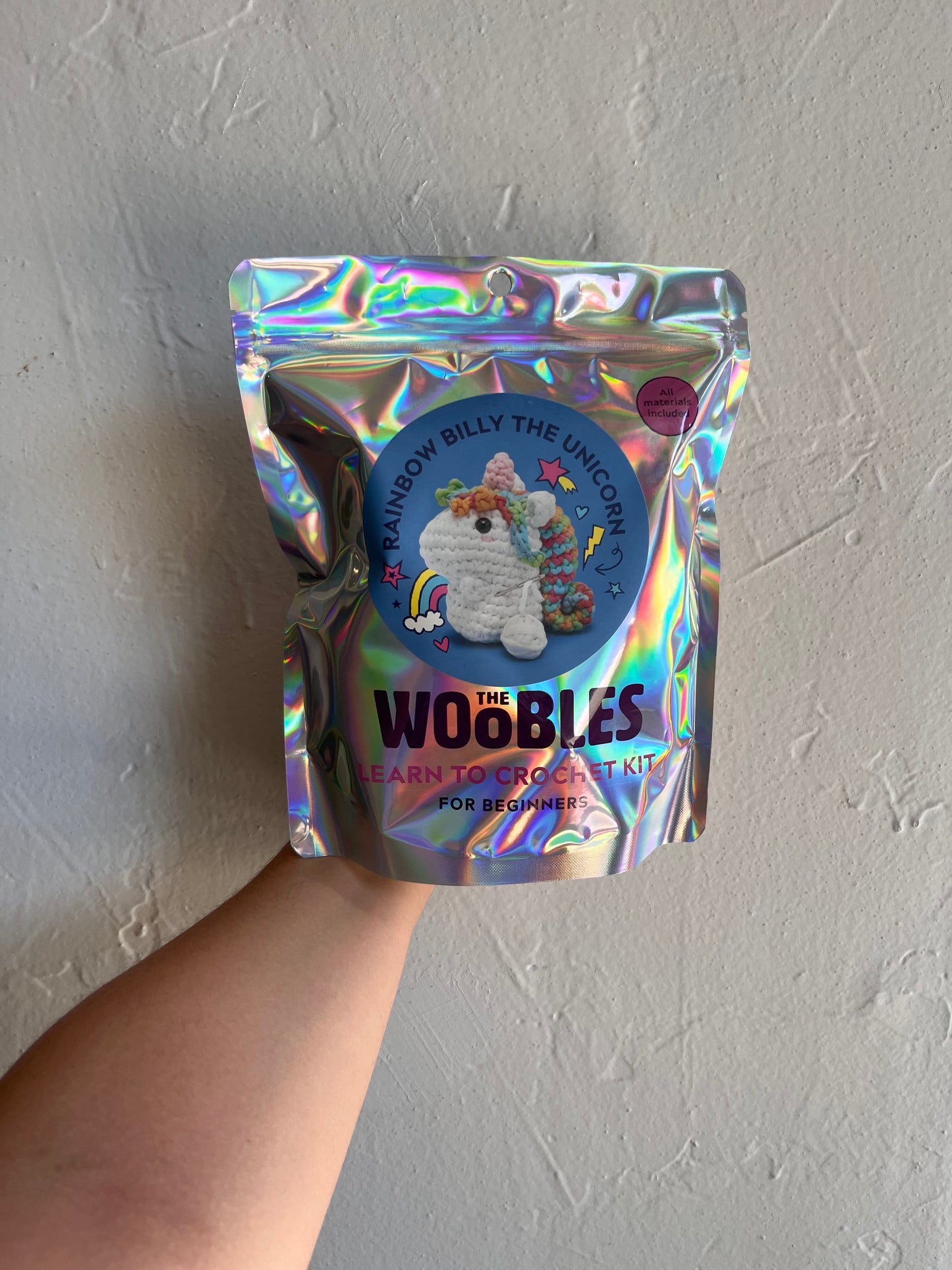 Woobles Rainbow Unicorn Beginner Crochet Kit